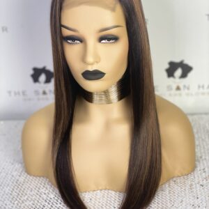 16″-32″ Straight Peruvian Wig (4×4) ( With Colour)