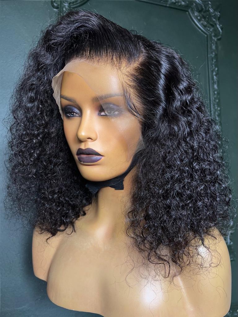 12" Italian Curl Double Drawn Bob Wig (13x4) - Image 3