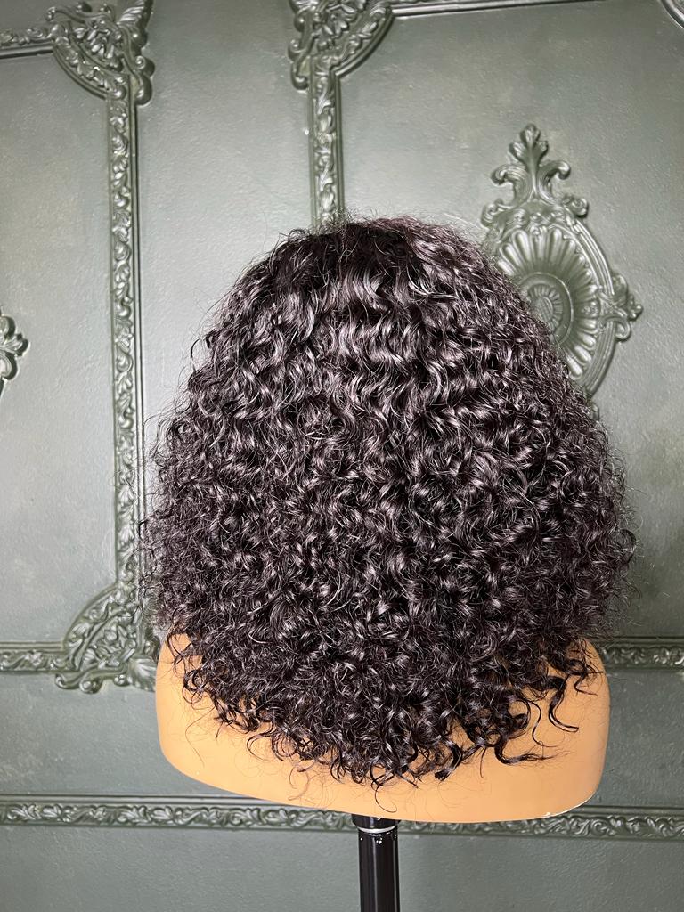 12" Italian Curl Double Drawn Bob Wig (13x4) - Image 4