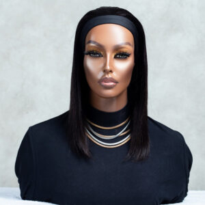 18″ Straight Peruvian Headband Wig