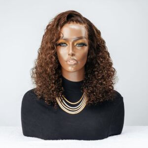 12″ Rose Curl Double Drawn Bob 13×4 (with Color)