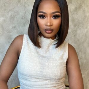 10″-16″ Straight Peruvian Bob Wig (13×4) ( With Colour )